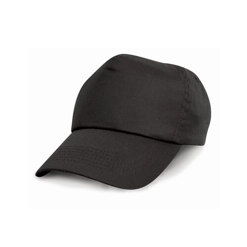 Result Headwear Junior Cotton Cap (Black, One Size)