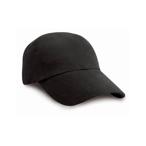 Result Headwear Junior Heavy Brushed Cotton Cap (Black, One Size)