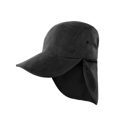 Result Headwear Fold Up Legionnaires Cap (Black, One Size)