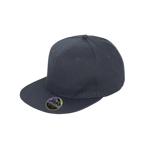 Result Headwear Bronx Original Flat Peak Snapback Cap (Black, One Size)
