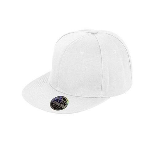 Result Headwear Bronx Original Flat Peak Snapback Cap (White, One Size)