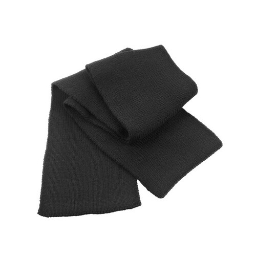 Result Winter Essentials Classic Heavy Knit Scarf (Black, One Size)