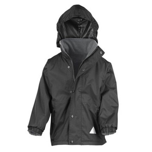 Result Youth Reversible Stormdri 4000 Fleece Jacket (Black, Grey, XL (11-12))