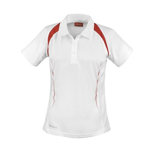 SPIRO Women´s Team Spirit Polo (White, Red, XL (42))