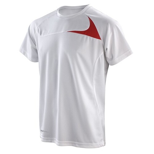 SPIRO Men´s Dash Training Shirt (White, Red, 4XL)