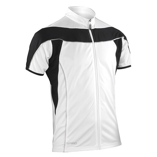 SPIRO Men´s Bikewear Full Zip Performance Top (White, Black, XXL)