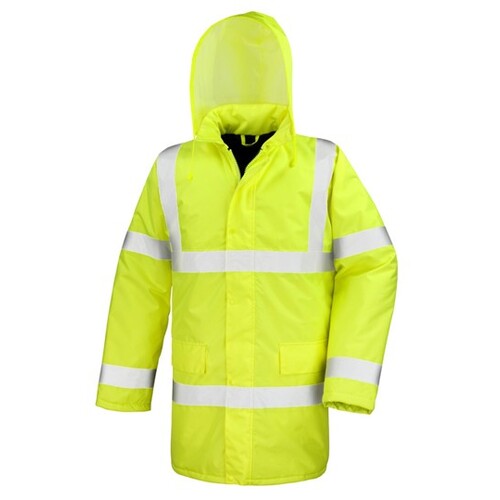 Result Safe-Guard High Vis Motorway Coat (Fluorescent Yellow, 3XL)