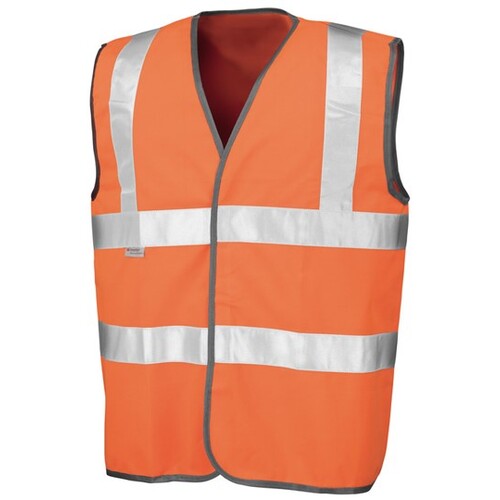 Result Safe-Guard Safety Hi-Vis Vest Using 3M™ (Fluorescent Orange, S/M)