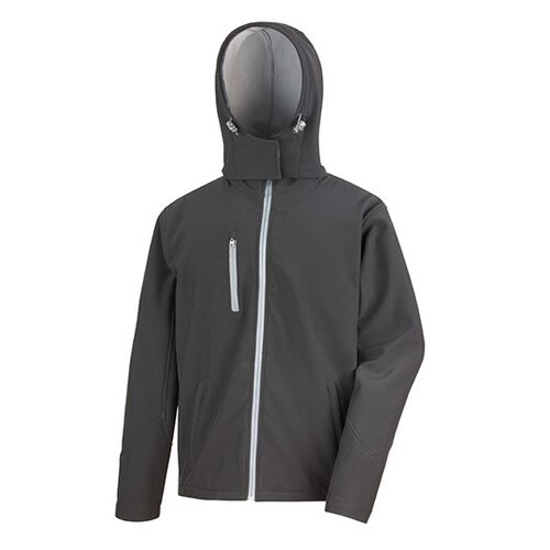 Result Core Men´s TX Performance Hooded Soft Jacket (Black, Grey, L)