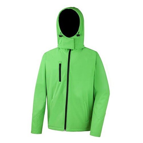 Result Core Men´s TX Performance Hooded Soft Jacket (Vivid Green, Black, XXL)
