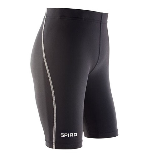 SPIRO Junior Base Bodyfit Shorts (Black, S (6-7))