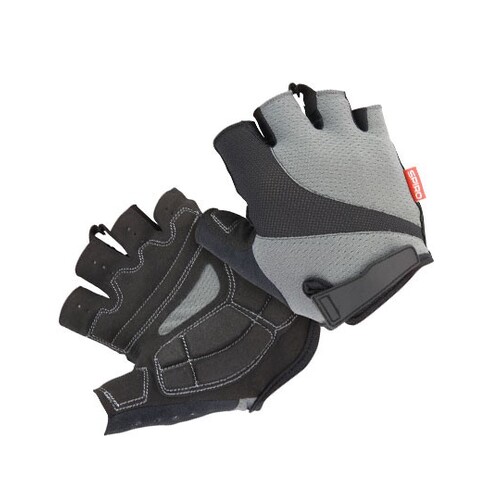 SPIRO Unisex Bikewear Short Gloves (Grey, Black, L)