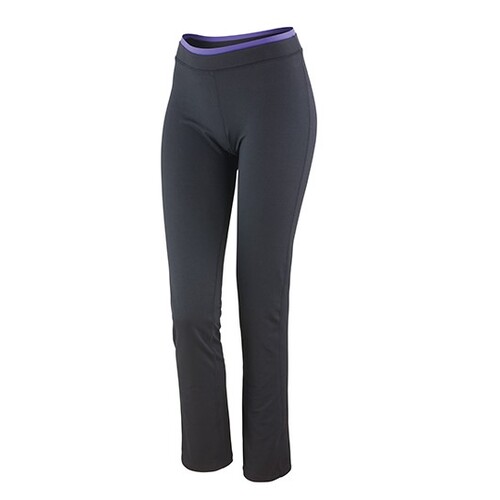 SPIRO Women´s Fitness Trousers (Black, Lavender, XXS (6))