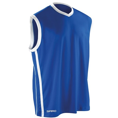 SPIRO Men´s Basketball Quick Dry Top (Royal, White, 3XL)