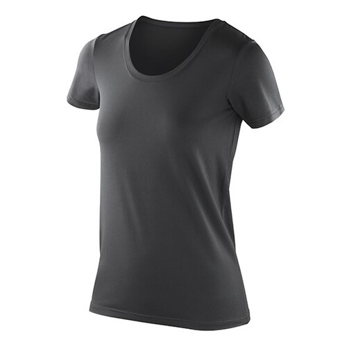 SPIRO Women´s Impact Softex® T-Shirt (Black, XXS (6))