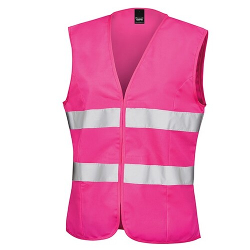 Result Safe-Guard Women´s Enhanced Visibility Fitted Tabard (Fluorescent Pink, XXS)