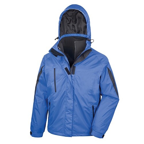 Result Men´s 3-in-1 Journey Jacket With Soft Shell Inner (Royal, Black, 3XL)