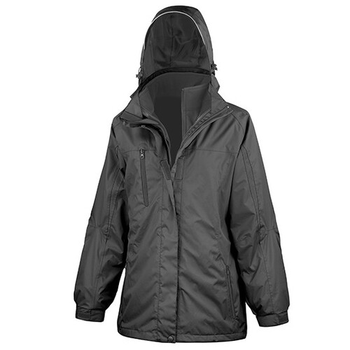 Result Women´s 3-in-1 Journey Jacket With Soft Shell Inner (Black, Black, XS (8/34))