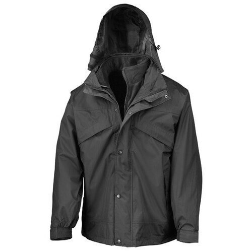 Result 3-in-1 Zip & Clip Jacket (Black, S)